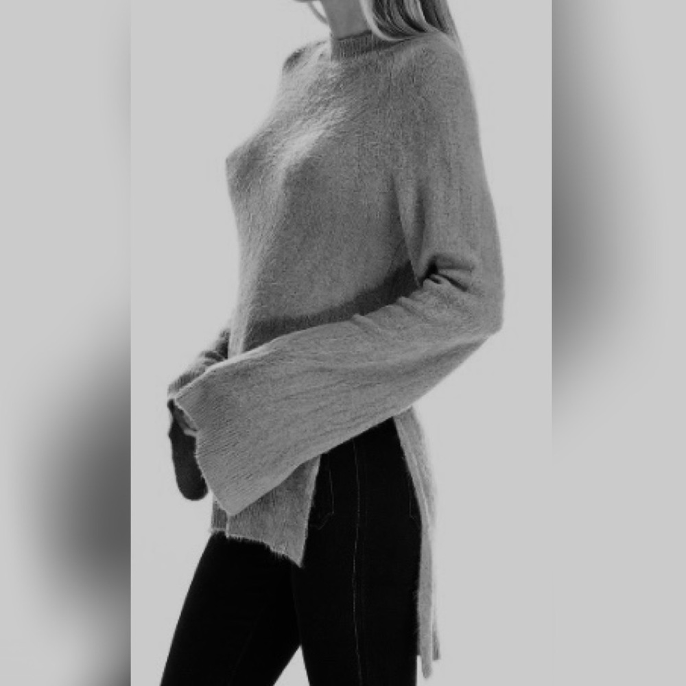 ‘19 Best Seller!  Mock Neck Softest Gray Sweater - Picture 3 of 3